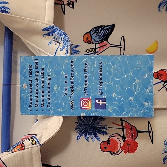 Tropical Bros Polo Shirt - White - XL - Picture 7 of 16